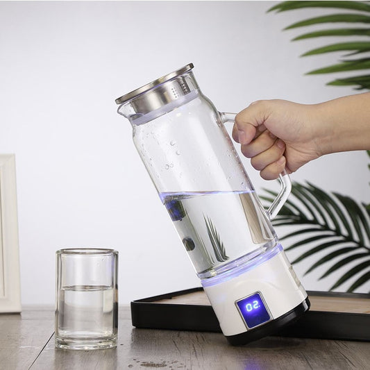 Hydrogen Water Kettle Health Detox Home Jug Rechargeable 1L-Mini Rechargeable Hydrogen Water Kettle Generator 1L-Genie Health+Beauty Store