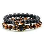 Lava Stones Power Bracelet Consciousness Tiger's Eye Fortune Lucky Charm