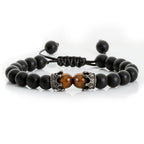 Lava Stones Power Bracelet Consciousness Tiger's Eye Fortune Lucky Charm