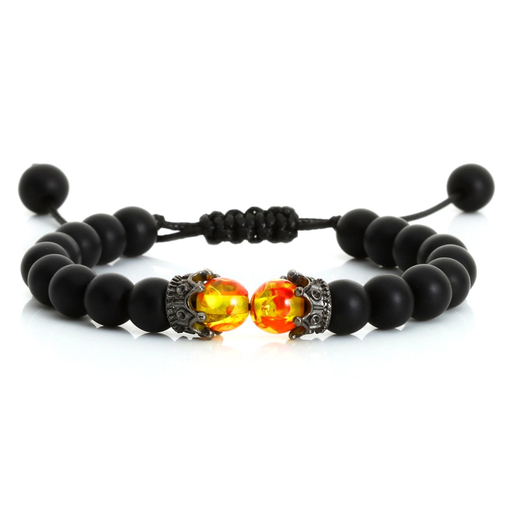 Lava Stones Power Bracelet Consciousness Tiger's Eye Fortune Lucky Charm-Lava Rock Natural Tiger's Eye bracelet-Genie Health+Beauty Store