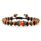 Lava Stones Power Bracelet Consciousness Tiger's Eye Fortune Lucky Charm