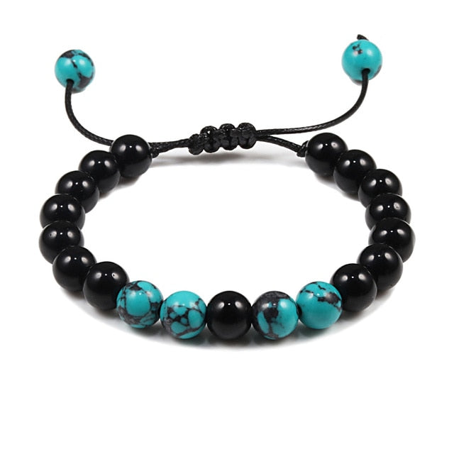 Lava Stones Power Bracelet Consciousness Tiger's Eye Fortune Lucky Charm-Lava Rock Natural Tiger's Eye bracelet-Genie Health+Beauty Store