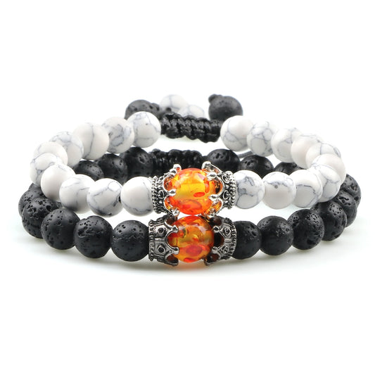 Lava Stones Power Bracelet Healing Consciousness Tiger's Eye Fortune Lucky Charm