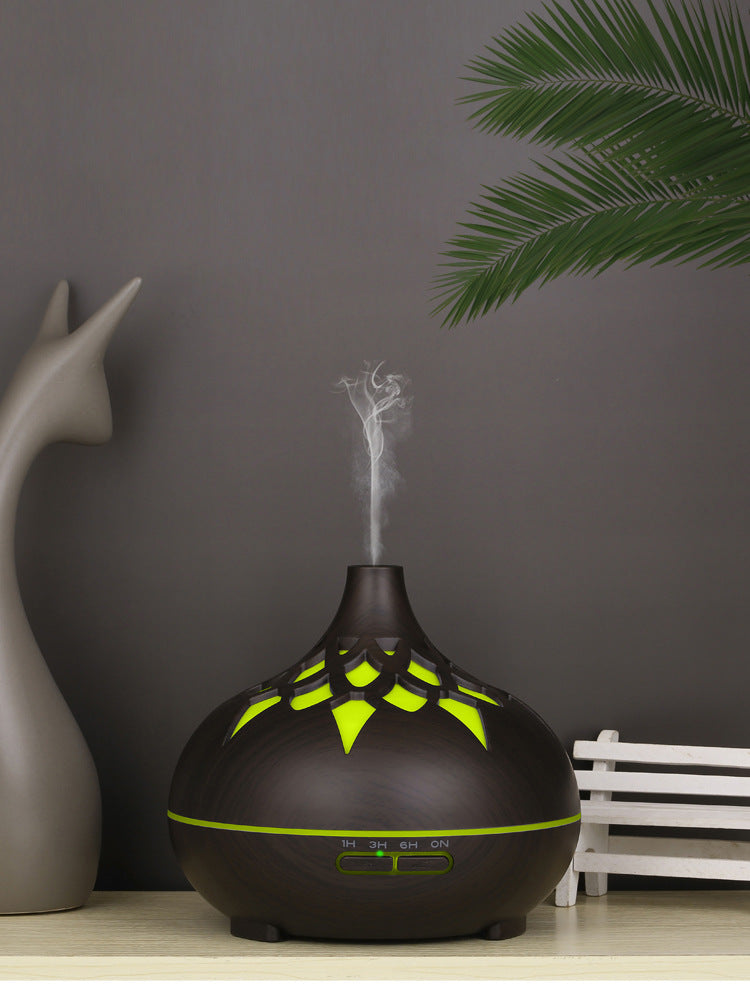 Diffuser Essential Oils Aroma 500ml Lotus Lights Remote 7 Light Modes 4 Timers