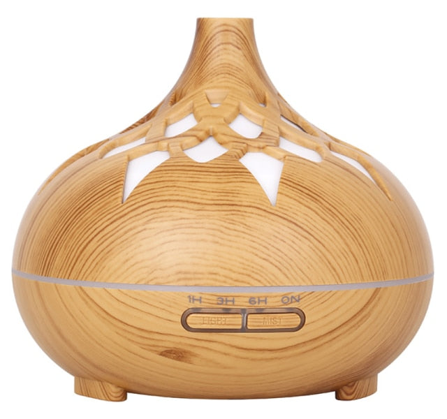 Diffuser Essential Oils Aroma 500ml Lotus Lights Remote 7 Light Modes 4 Timers