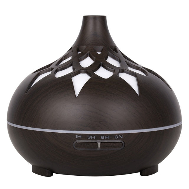 Essential Oils Aroma 500ml Lotus Diffuser With Remote + 7 Light Modes + 4 Timers
