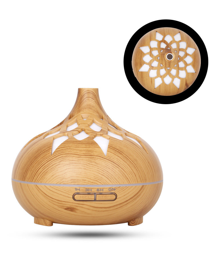 Essential Oils Aroma 500ml Lotus Diffuser With Remote + 7 Light Modes + 4 Timers