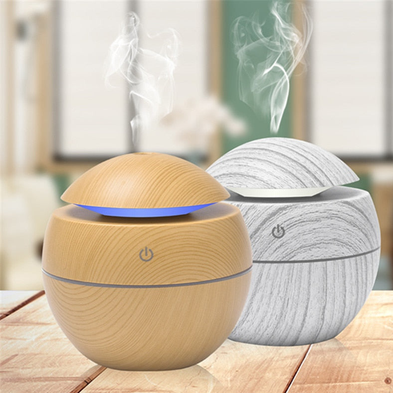 Stylish Mini Diffuser Aromatherapy Essential Oils Ultrasonic With 10 Wicks-Cotton Swabs-Mini Essential Oils Aromatherapy Stylish Diffuser with LED Lighting - At-Home Spa Feeling-Genie Health+Beauty Store