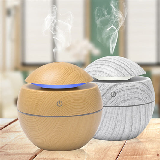 Stylish Mini Diffuser Aromatherapy Essential Oils Ultrasonic + 10 Free Wicks-Cotton Swabs