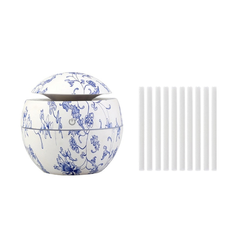 Stylish Mini Diffuser Aromatherapy Essential Oils Ultrasonic With 10 Wicks-Cotton Swabs-Mini Essential Oils Aromatherapy Stylish Diffuser with LED Lighting - At-Home Spa Feeling-Genie Health+Beauty Store