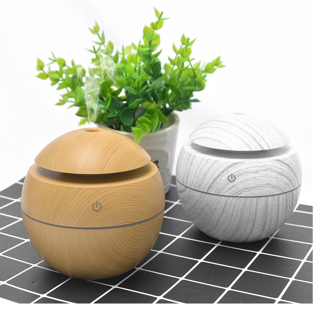 Stylish Mini Diffuser Aromatherapy Essential Oils Ultrasonic With 10 Wicks-Cotton Swabs-Mini Essential Oils Aromatherapy Stylish Diffuser with LED Lighting - At-Home Spa Feeling-Genie Health+Beauty Store