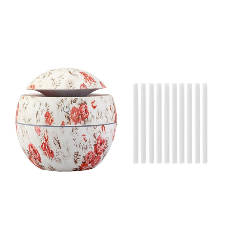 Stylish Mini Diffuser Aromatherapy Essential Oils Ultrasonic With 10 Wicks-Cotton Swabs-Mini Essential Oils Aromatherapy Stylish Diffuser with LED Lighting - At-Home Spa Feeling-Genie Health+Beauty Store
