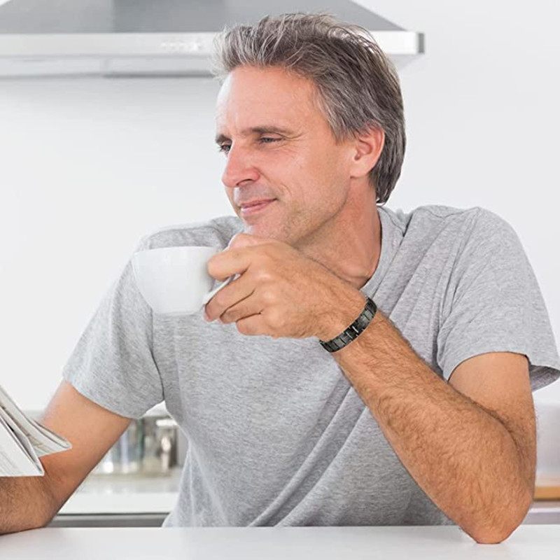 Magnetic Bracelet Double Row Powerfule Rare Earth Magnets Pain Relief