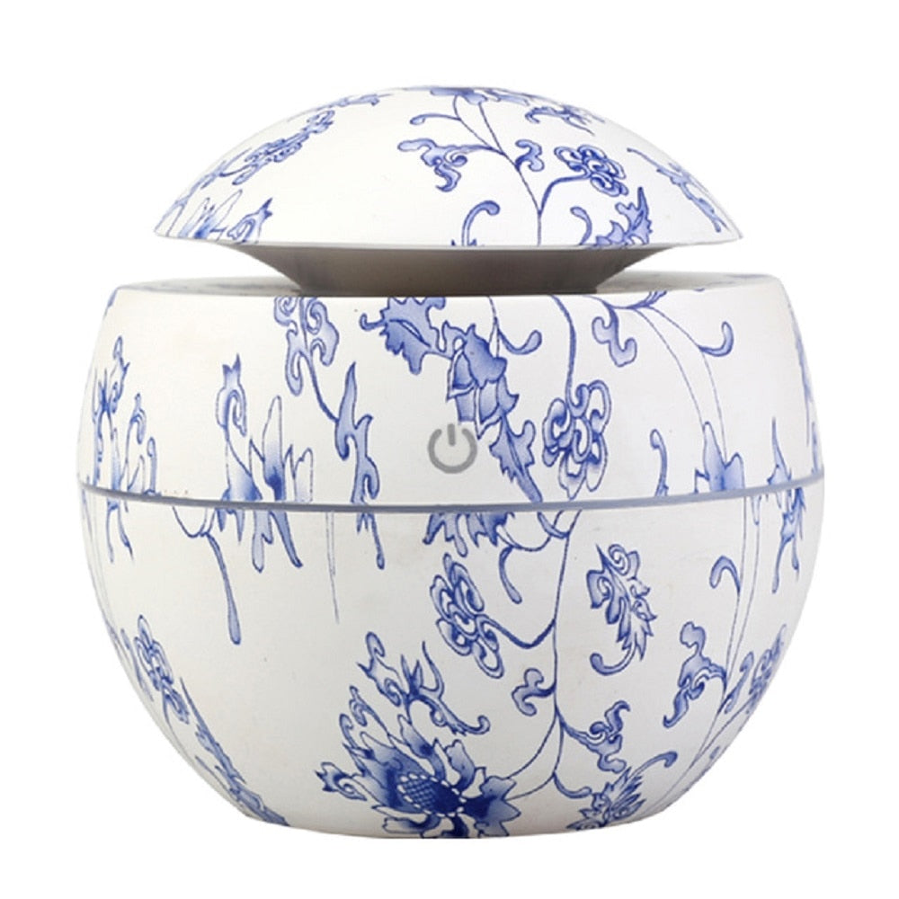 Mini Ultrasonic Round Spherical Aromatherapy Diffuser with 10pcs Wicks