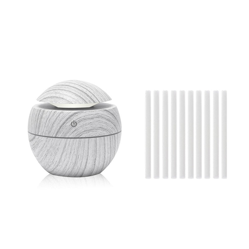 Stylish Mini Diffuser Aromatherapy Essential Oils Ultrasonic With 10 Wicks-Cotton Swabs-Mini Essential Oils Aromatherapy Stylish Diffuser with LED Lighting - At-Home Spa Feeling-Genie Health+Beauty Store