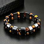 Energy Consciousness Bracelet Tiger's Eye Hematite Frosted Agate
